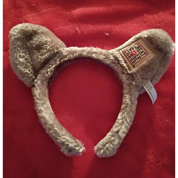 Great Wolf Lodge Plush Gray Bear Ears Headband Souvenir - Picture 1 of 3